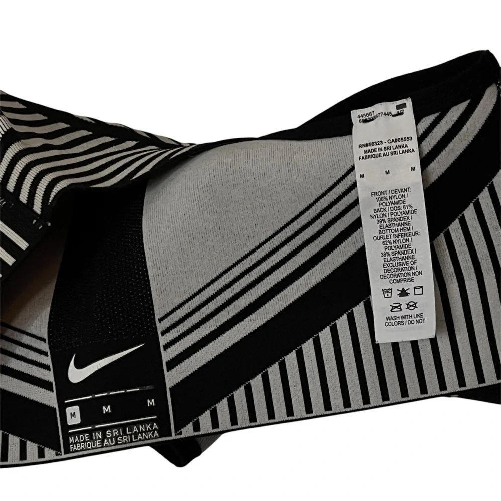 Nike‎ Striped Black and White Sports Bra